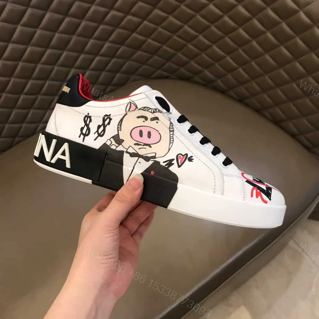 View 2 of DOLCE & GABBANA PORTOFINO PADRINO PIG SNEAKERS – DG27