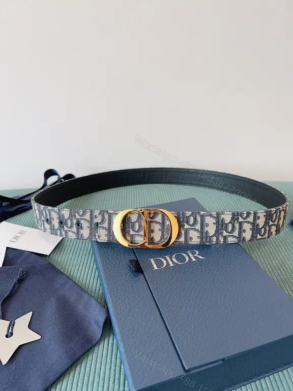 View 5 of Dior Oblique Belt: Signature Pattern, All-Season Style