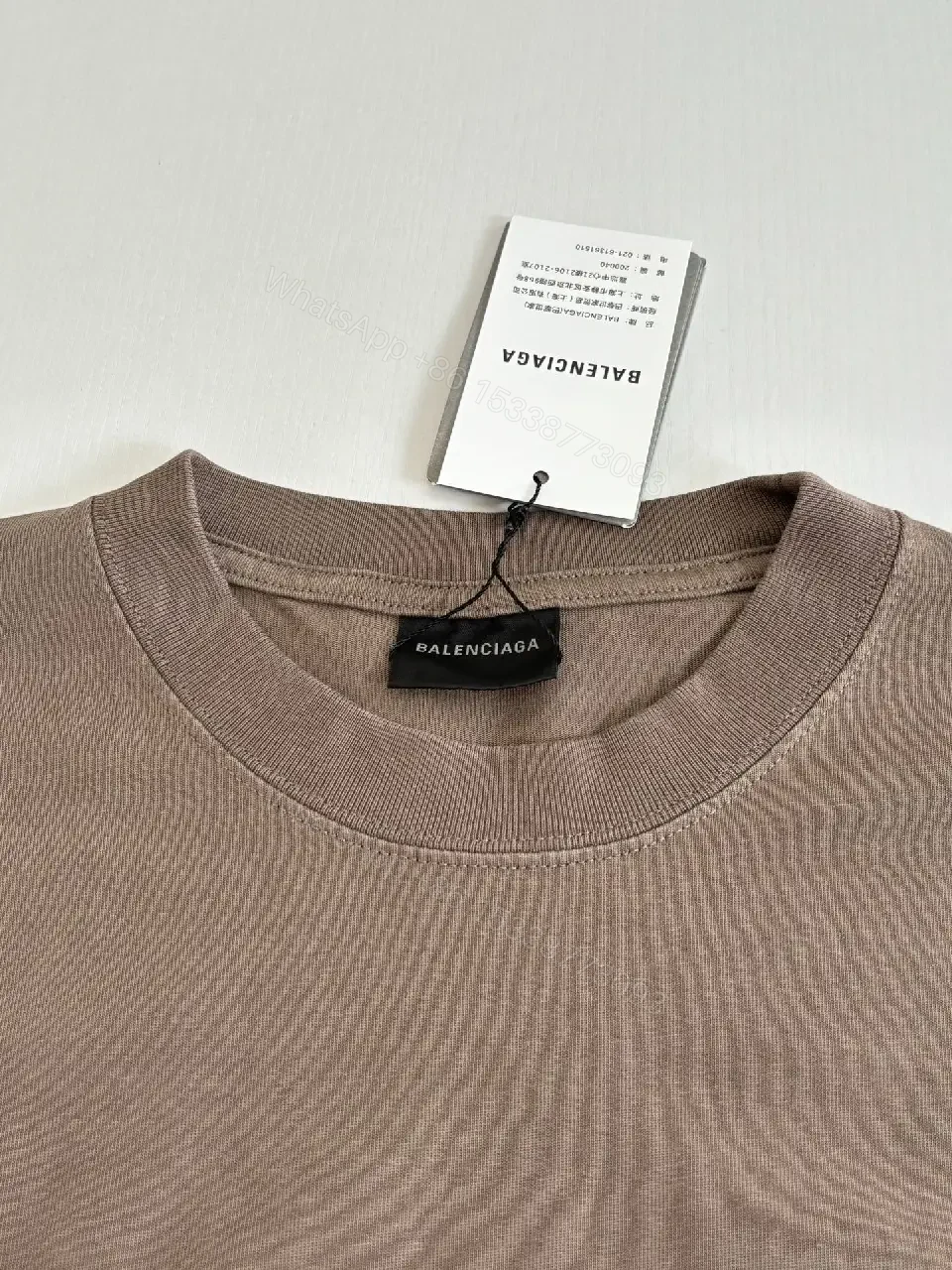 View 8 of Taupe Cotton Tee-Dress: Relaxed, Minimal, Designer-Inspired