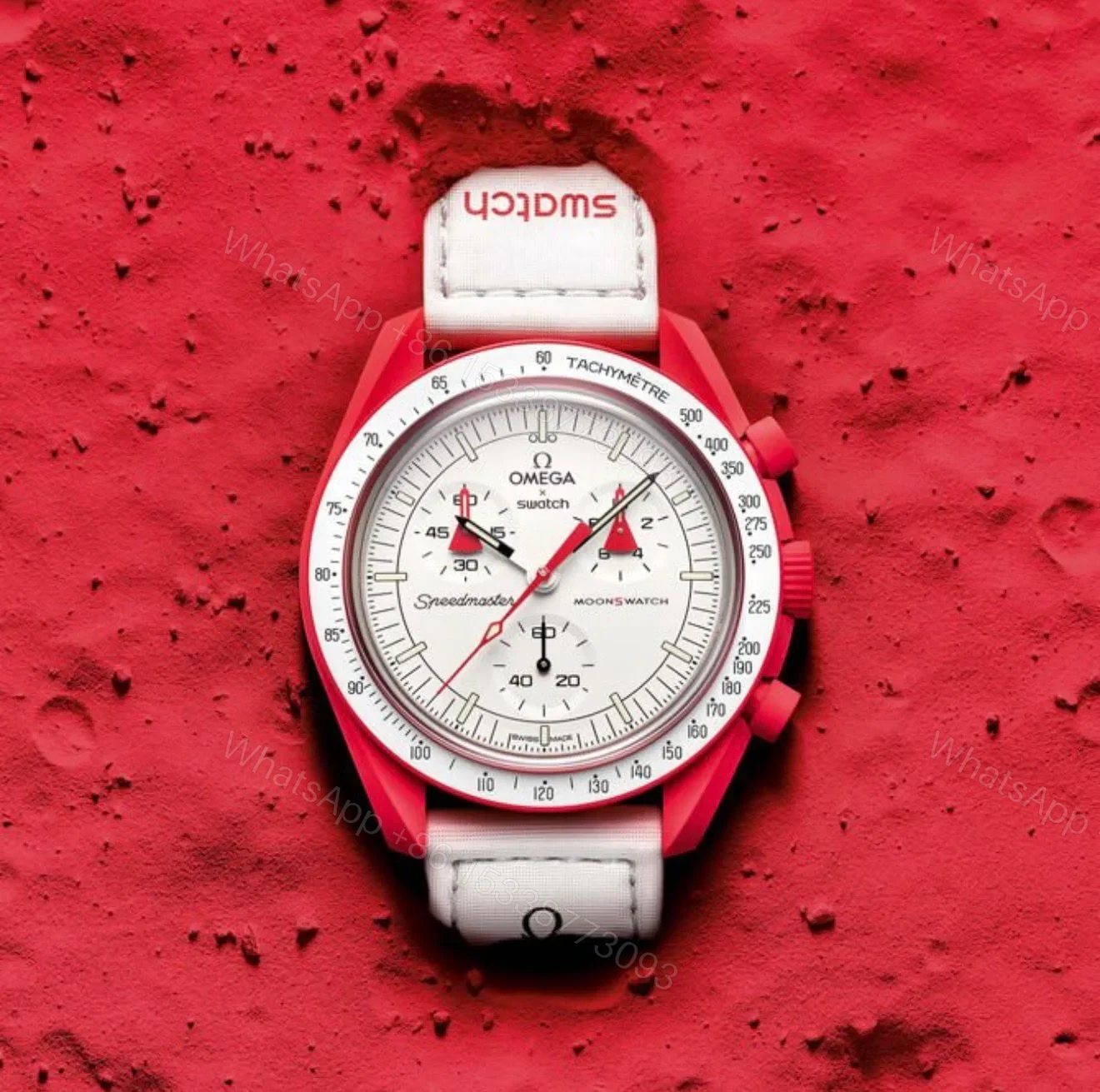 Swatch x Omega SA Bioceramic Moonwatch Red Edition — view 1