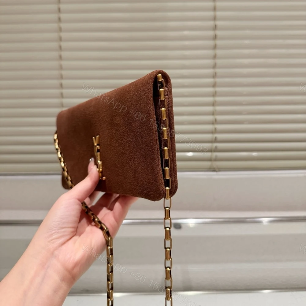 View 4 of Saint Laurent Reversible Kate Medium In Suede Brown 22Cm 5538041S78W7761