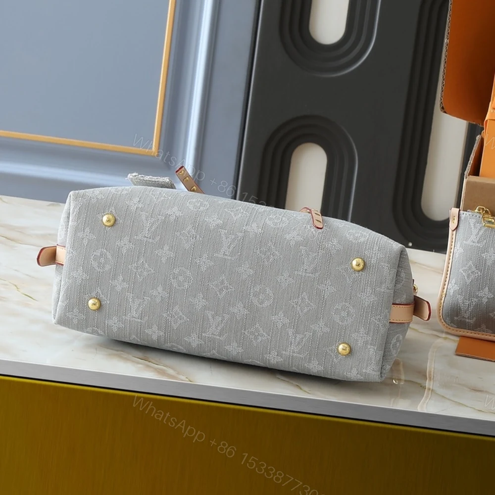 View 5 of LOUIS VUITTON CARRYALL MM MONOGRAM DENIM WASHED GRAY 39CM M13289