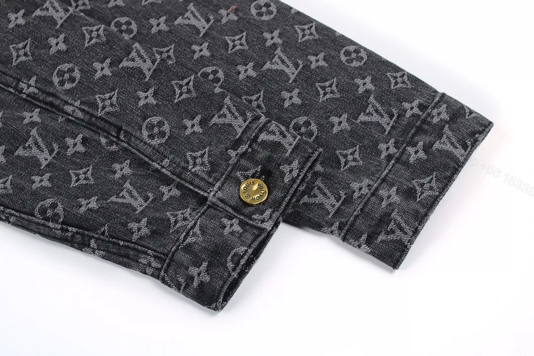 View 5 of Monogram Patchwork Denim Jacket: Modern Texture & Signature Detail