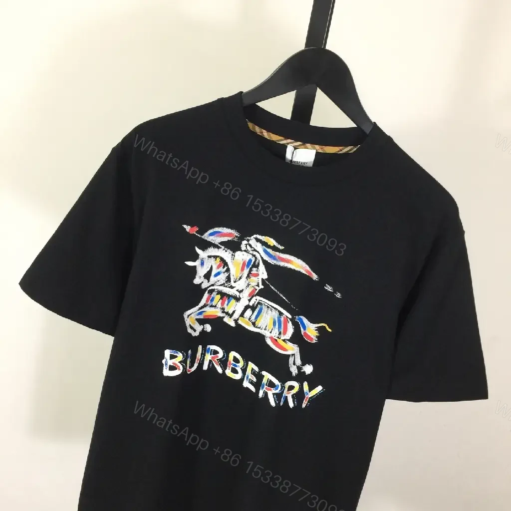 View 2 of Edgy Burberry-Inspired Graphic Tee Body: Embellished Horse
