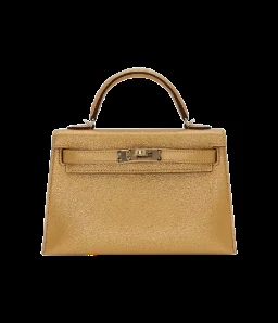 Hermès Mini Kelly II Doré Metallic Chèvre Chamkilight Permabrass Hardware — view 1
