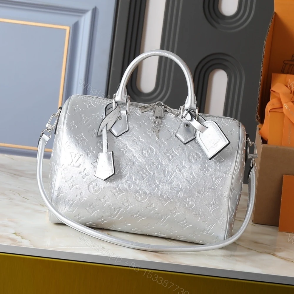 View 2 of Louis Vuitton Speedy Soft Bandoulière 30 Monogram Silver 30Cm N89437