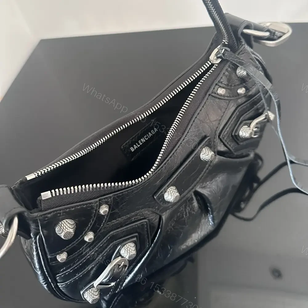 View 9 of 高仿Balenciaga*LeCagole朋克單肩包黑色XS