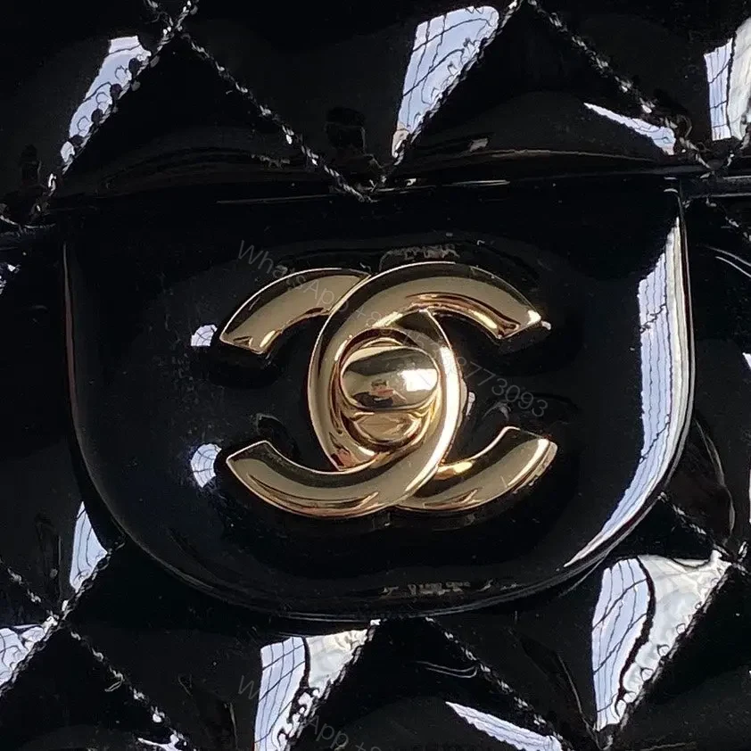 View 3 of Chanel Patent Quilted Mini Top Handle Flap Bag