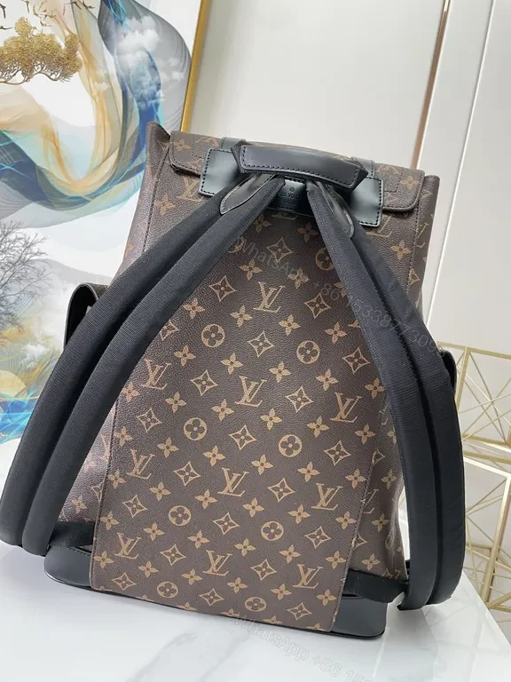View 5 of Bold Monogram Backpack with Embroidered Accents â€” Everyday Luxury Backpack