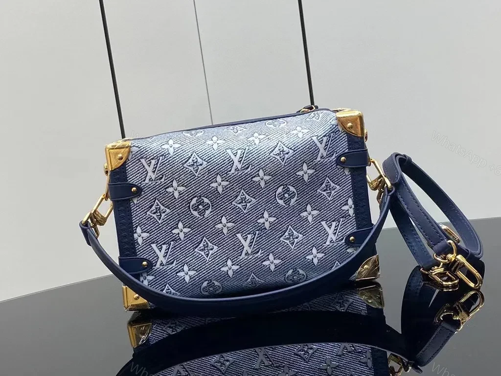 View 5 of Chic Navy Monogram Satchel â€” Everyday Luxury Bag