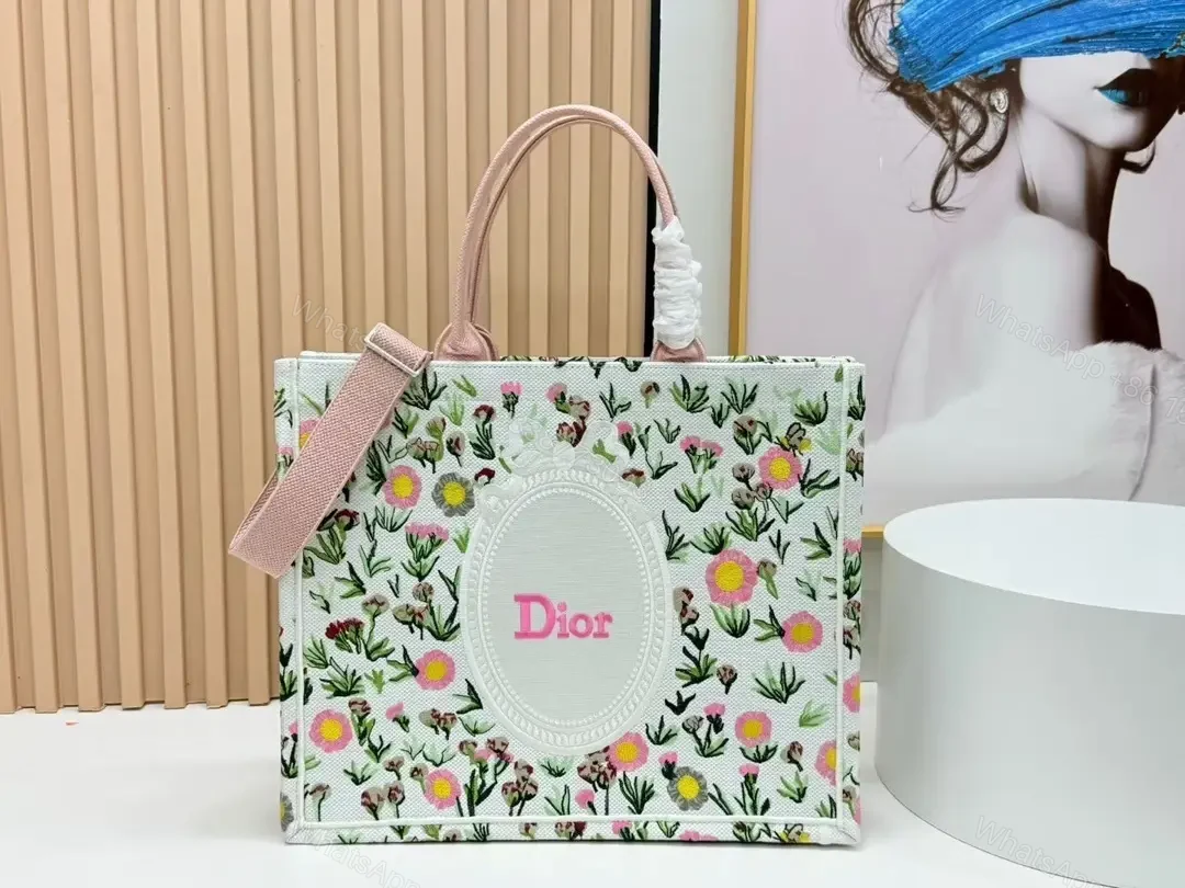 View 7 of Playful Floral Tote: Structured Everyday Luxury Carryall