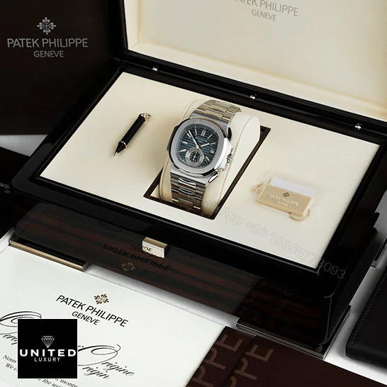 View 10 of Patek Nautilus Blue Silver Replica