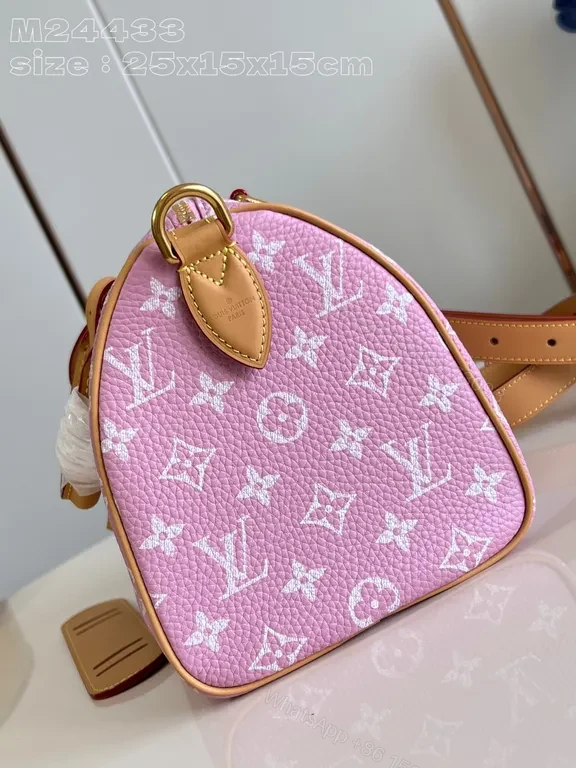 View 6 of Pink LV Monogram Handbag with Detachable Strap