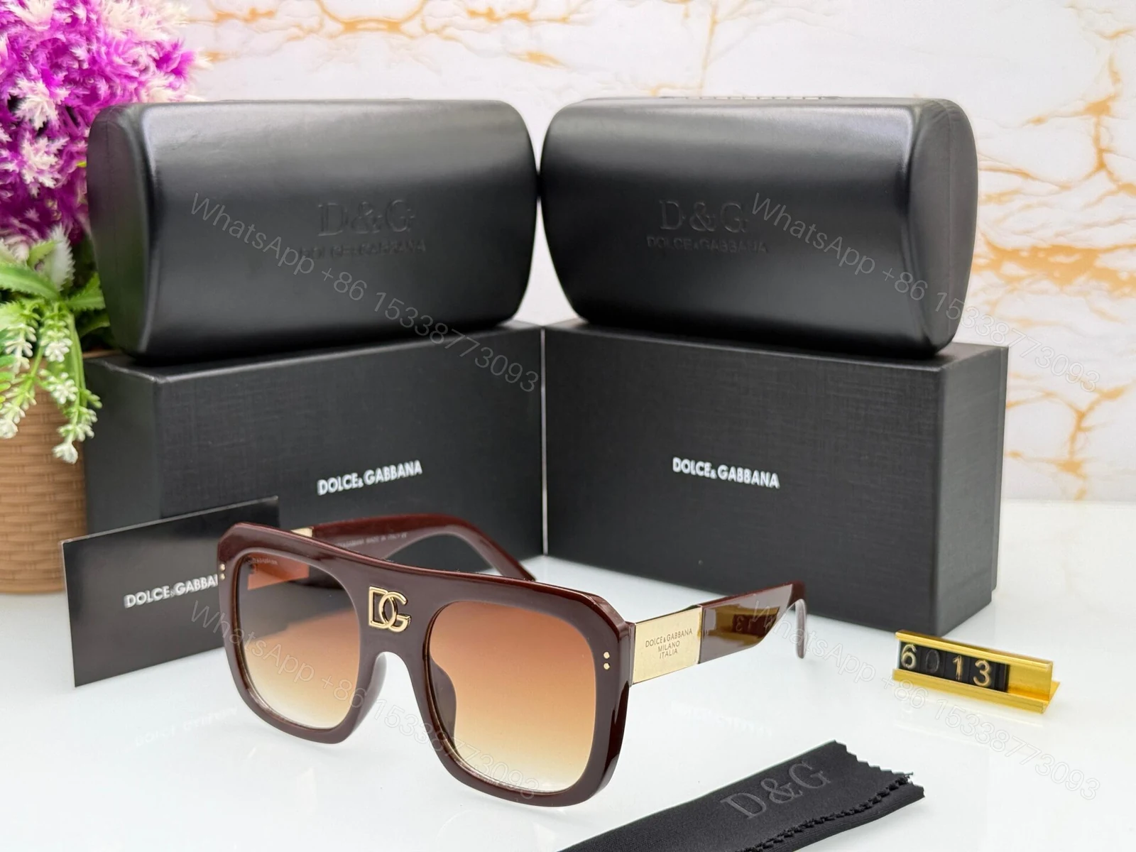 View 2 of Dolce & Gabbana Sunglasses Black-Green Gradient