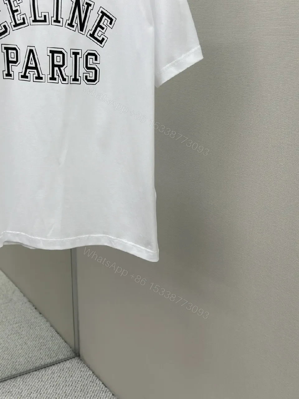 View 5 of Graphic-Centric White Tee: Premium Cotton, Bold Paris Graphic