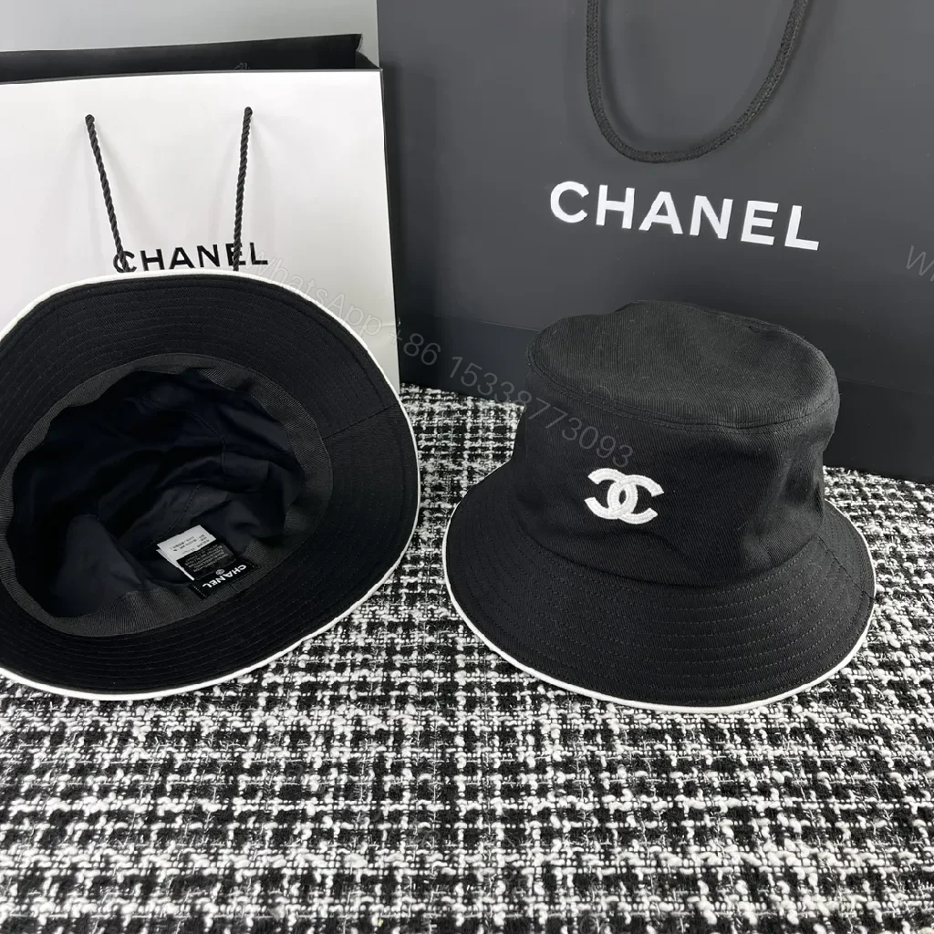 View 7 of Chic Nylon-Cotton Bucket Hat: Subtle Luxe, Sun Shield