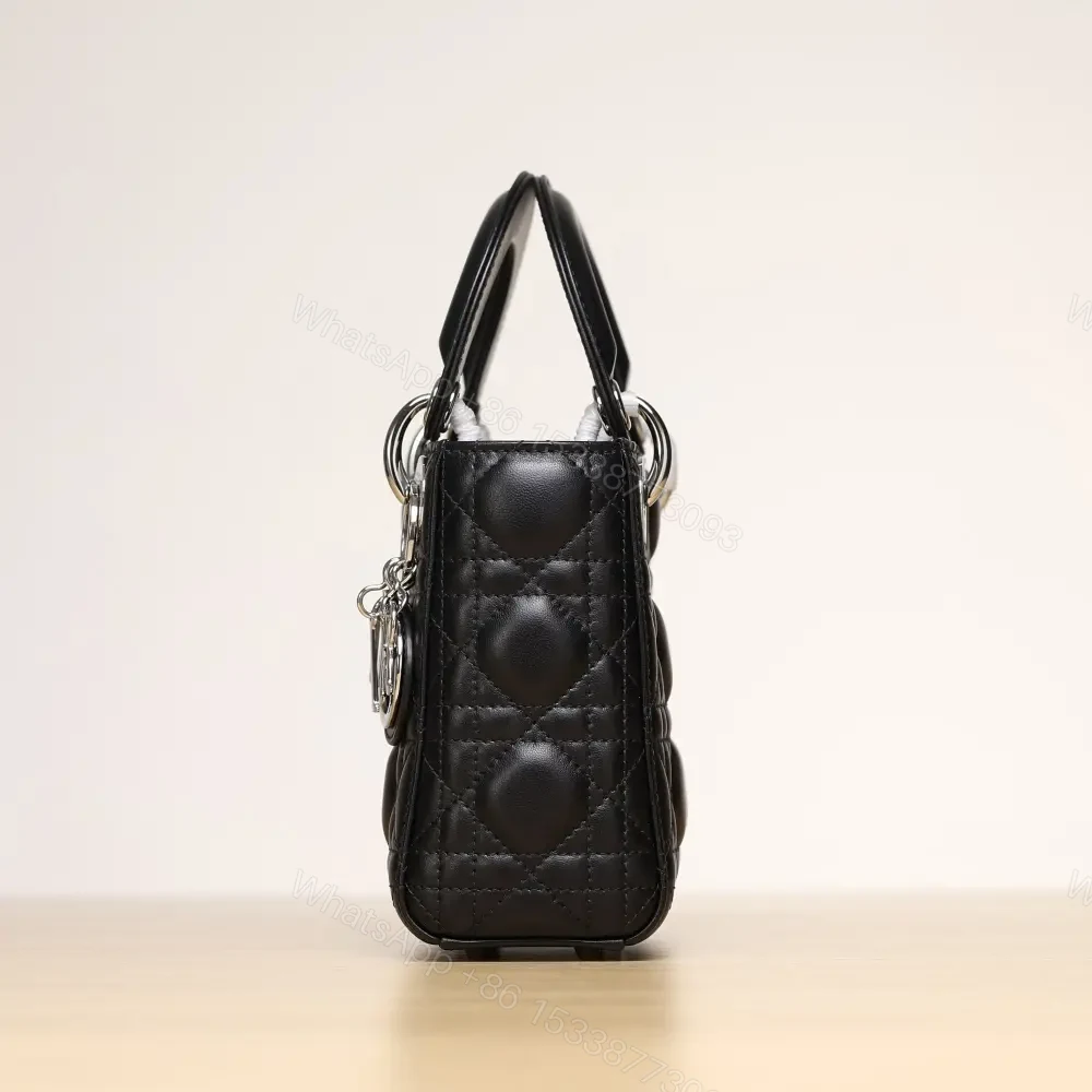 View 5 of 高仿Dior*Lady系列M0505M900黑色三格單肩包Mini免檢版