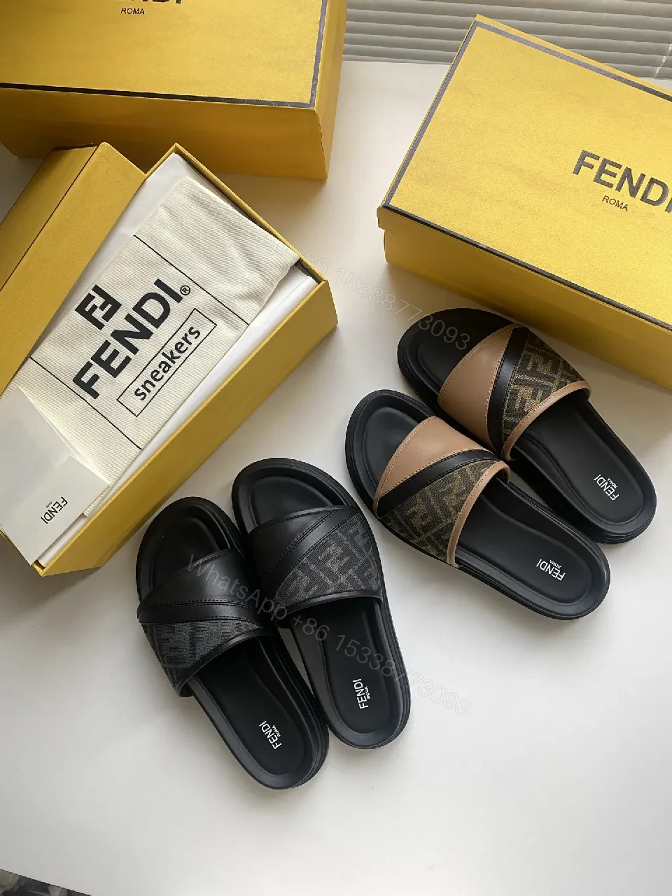 View 9 of Monogram Canvas Slide Sandals: Modern Comfort & Luxe Detailing