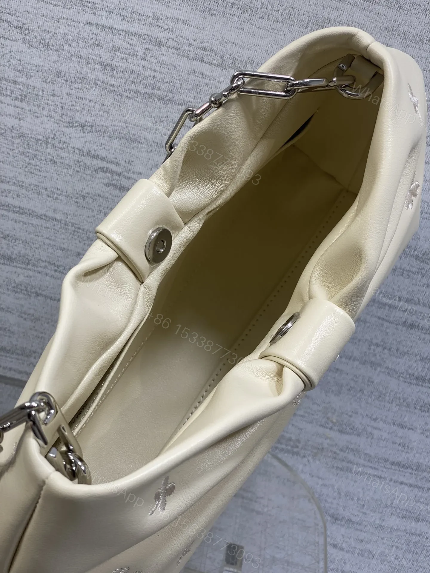 View 7 of Dior Bow Bag Small Latte Lambskin