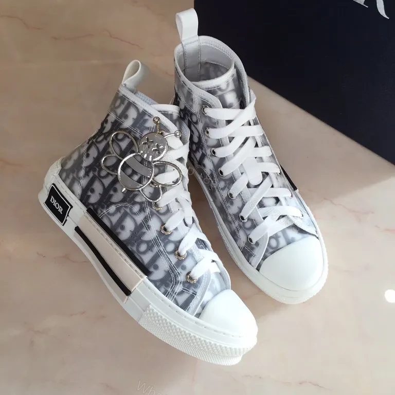 View 2 of Monochrome Dior High-Top Sneakers: Signature Texture