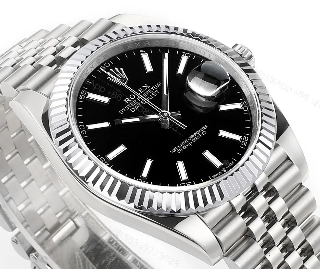 View 5 of GM Factory Clean Factory DDF Silver Black Classic Datejust Watch
