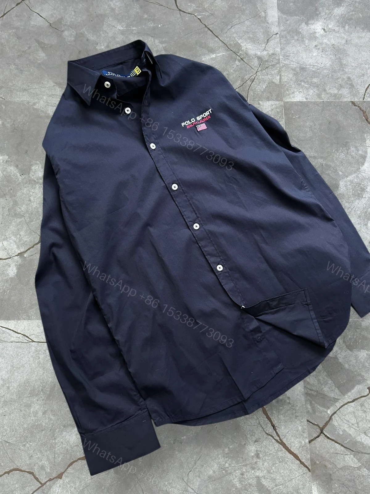 View 3 of Ralph Lauren Imported Oxford Cotton Premium Shirt Black First Copy | AAA+ Replica