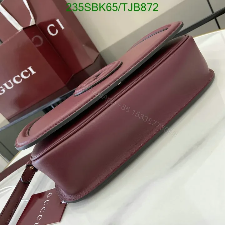 View 6 of Gucci Red Smooth Leather Small Top Handle Bag 88878