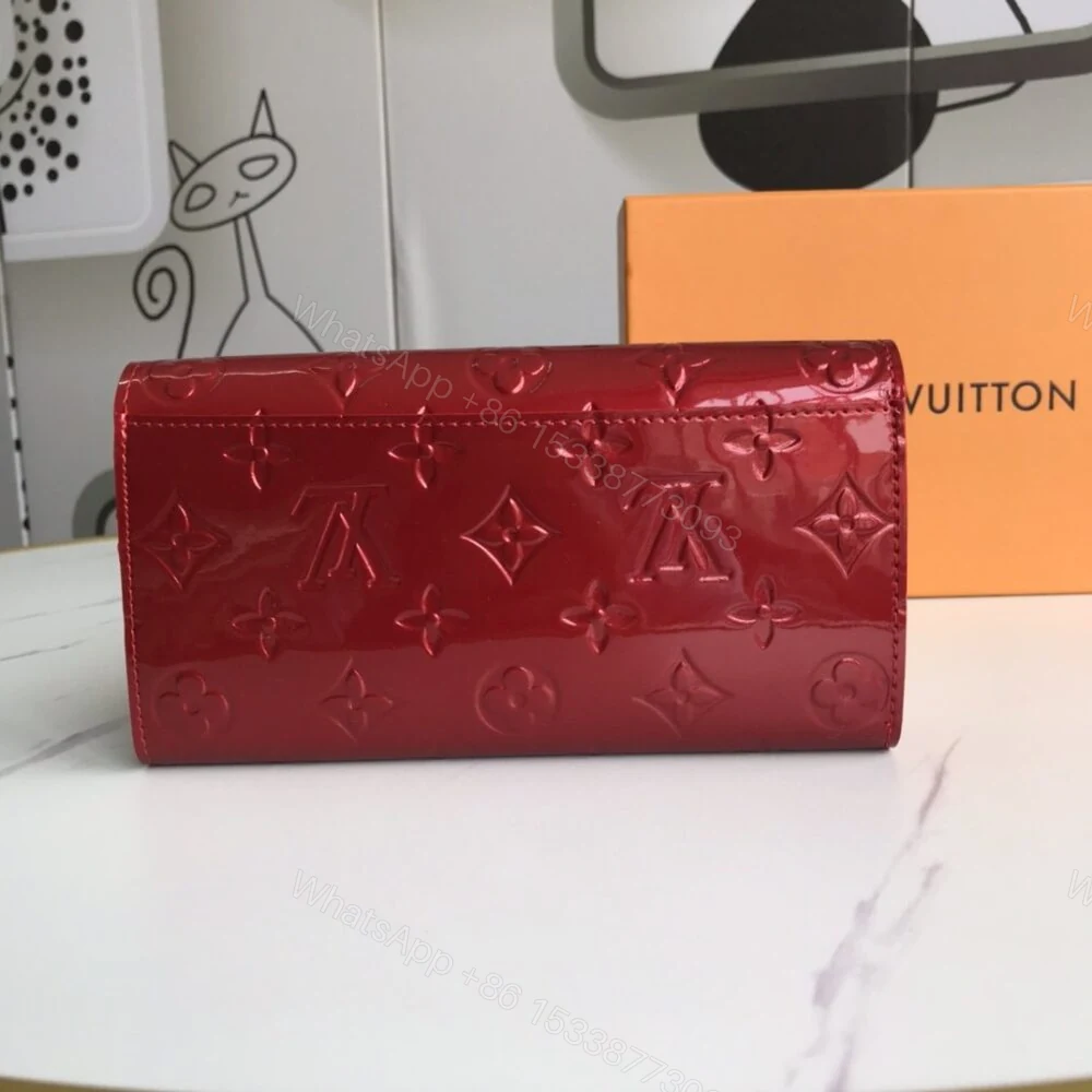 View 5 of Louis Vuitton Sarah Monogram Wallet Red 19Cm