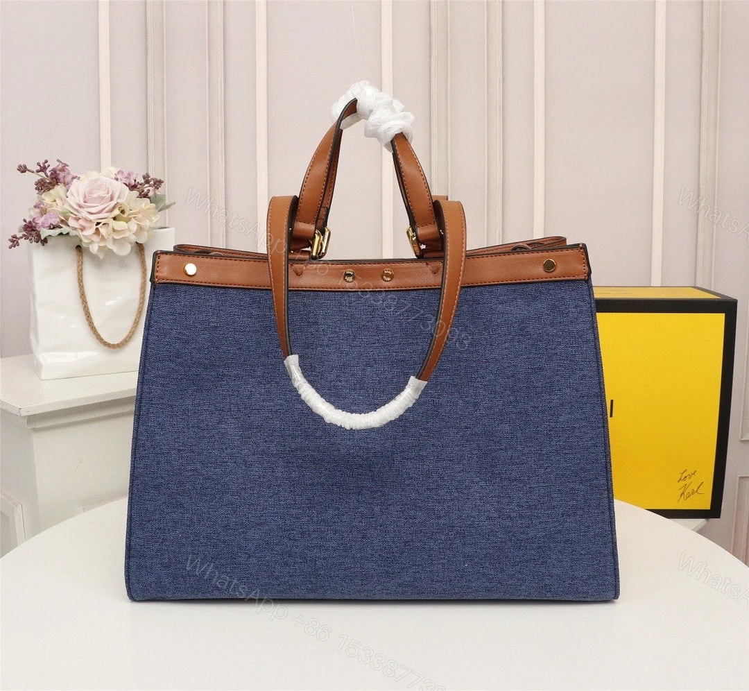 View 9 of Fendi Peekaboo X-TOTE Canvas Bag