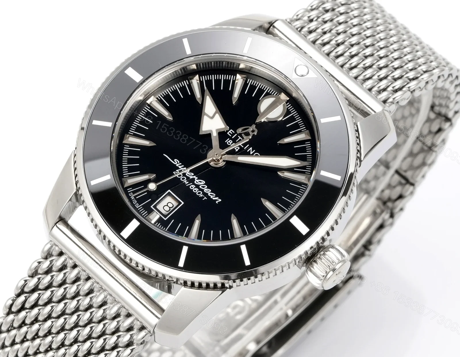 View 4 of Breitling Superocean Heritage 46 Stainless Steel / Black / Black Dial A1732024.B868.152A