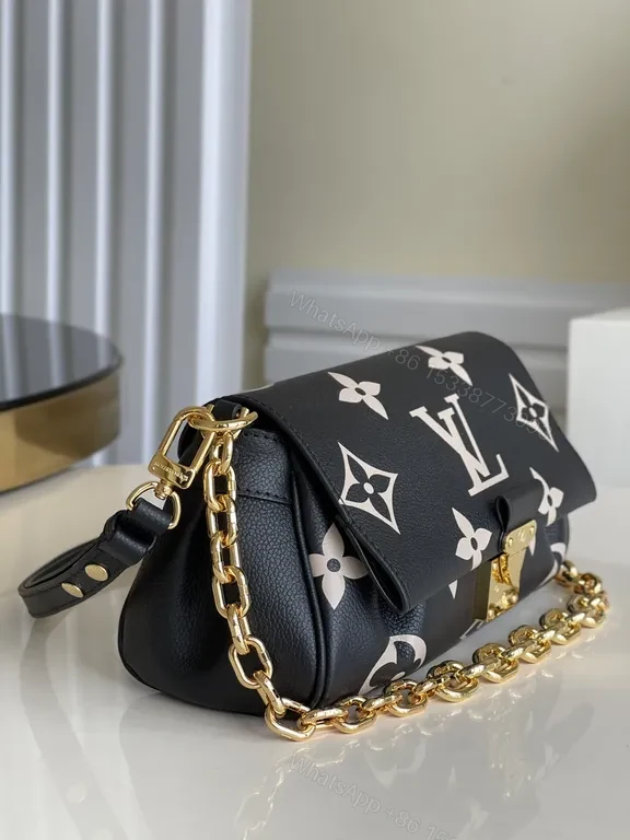 View 6 of Chic Monogram Calfskin Crossbody with Gold Chain