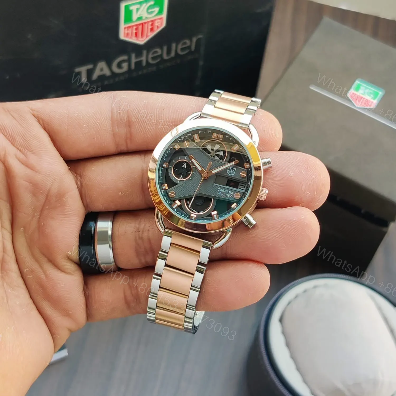 View 3 of # Tag Heuer Full Rosegold Ladies Watch😍 # For Women’s # 7AA # Grand Carrera CR7