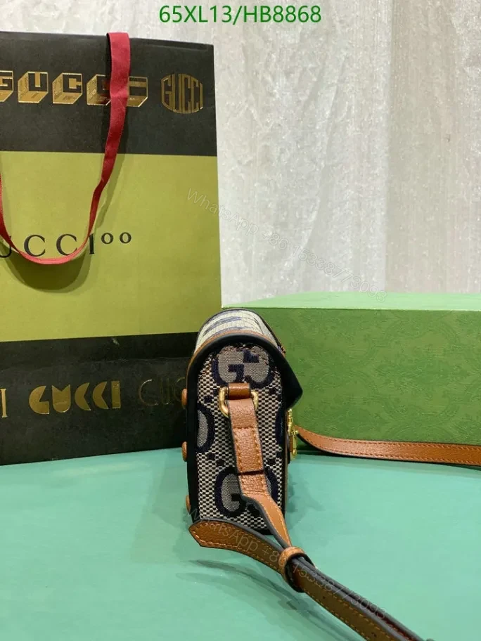 View 3 of Elegant Gucci Knockoff Horsebit 1955 Crossbody Bag HB8868