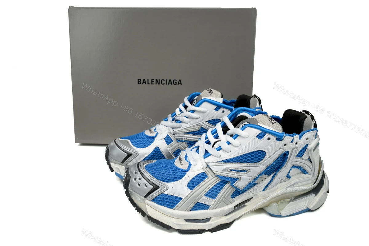 Balenciaga Runner White Blue — view 2