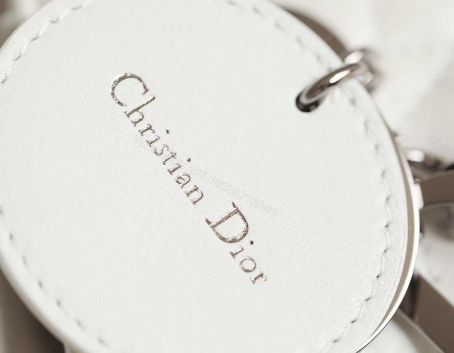 View 4 of Dior My Lady Rep 11 High-end Women’s Handbag White Silver Lock 20×16.5cm