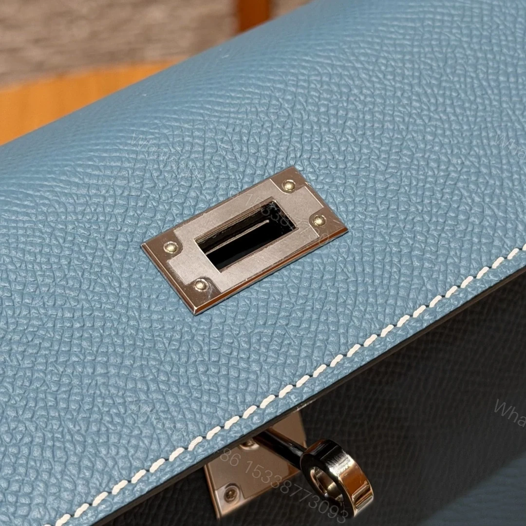 View 11 of 高仿Hermes*Kelly25系列H043110EP7C牛仔藍銀扣牛皮純手工