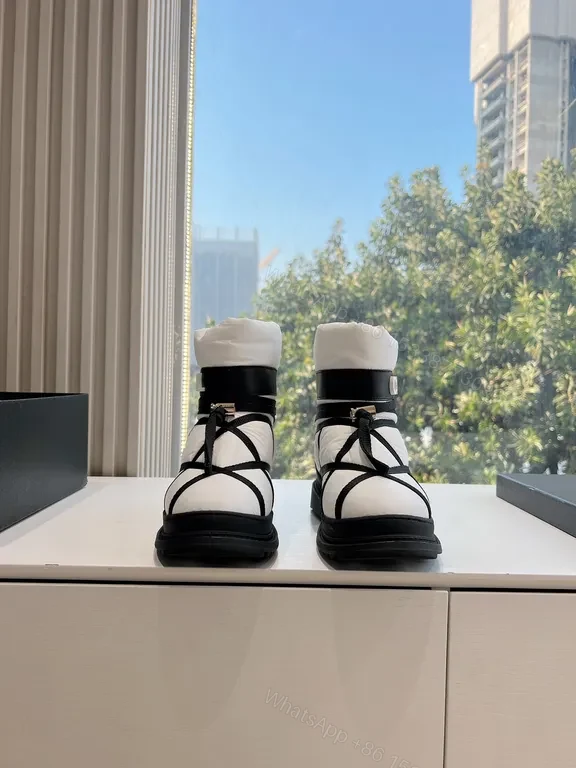 View 3 of Quilted Ankle Boots with Chanel-Inspired Strap - All-Day Comfort