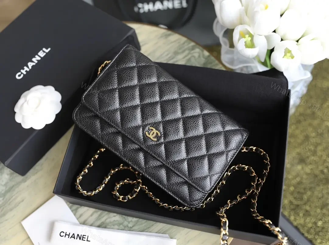 View 10 of Quilted Leather Crossbody with Gold Chain, Chic Designer-Inspired