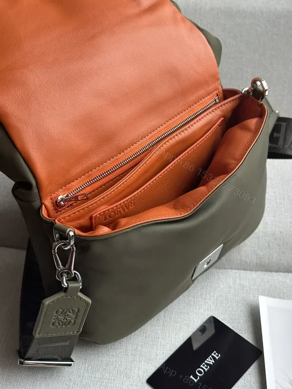 View 2 of Olive LOEWE Nylon Crossbody: Refined Everyday Luxury Bag