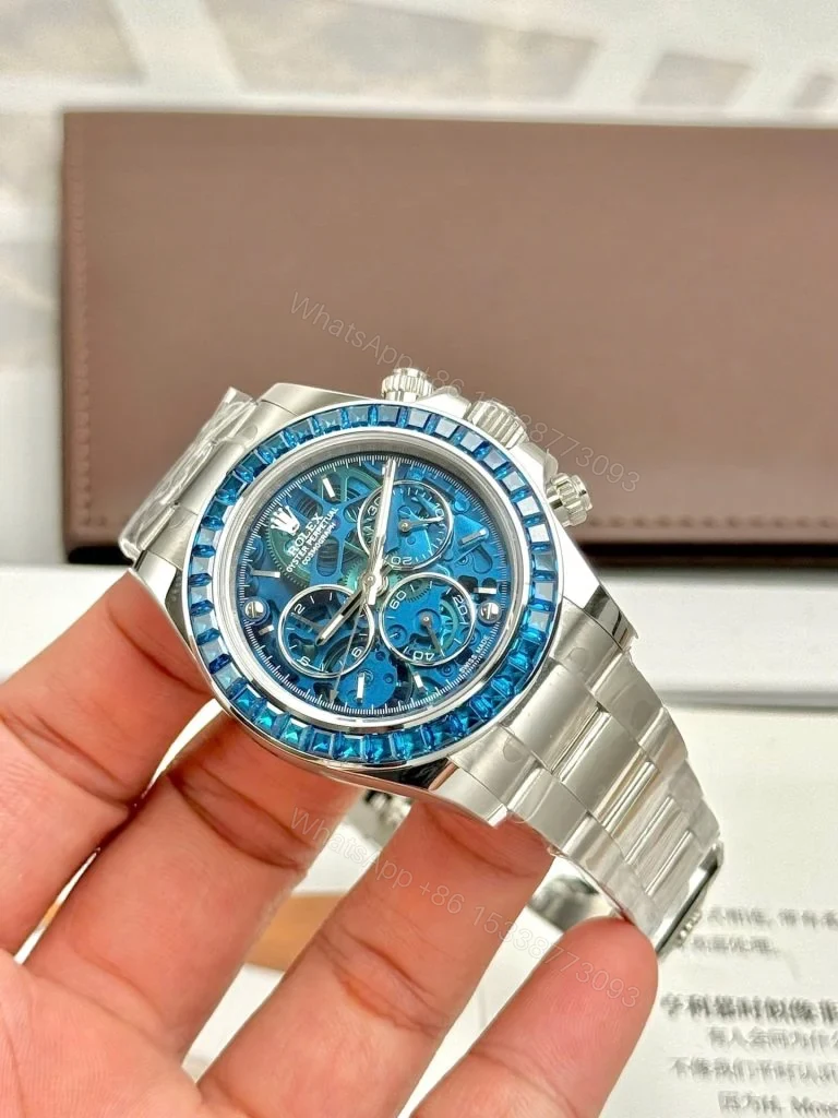 View 6 of Replica Rolex Cosmograph Daytona Arolla Challenge Blue Dial 40mm