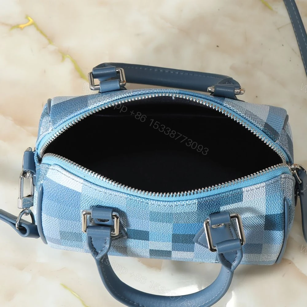 View 6 of Louis Vuitton Speedy 18 Bandoulière Blue 18Cm M29050