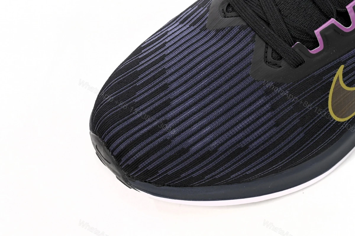 View 6 of Nike Air Winflo 9 Black Blue and Yellow DD6203-007