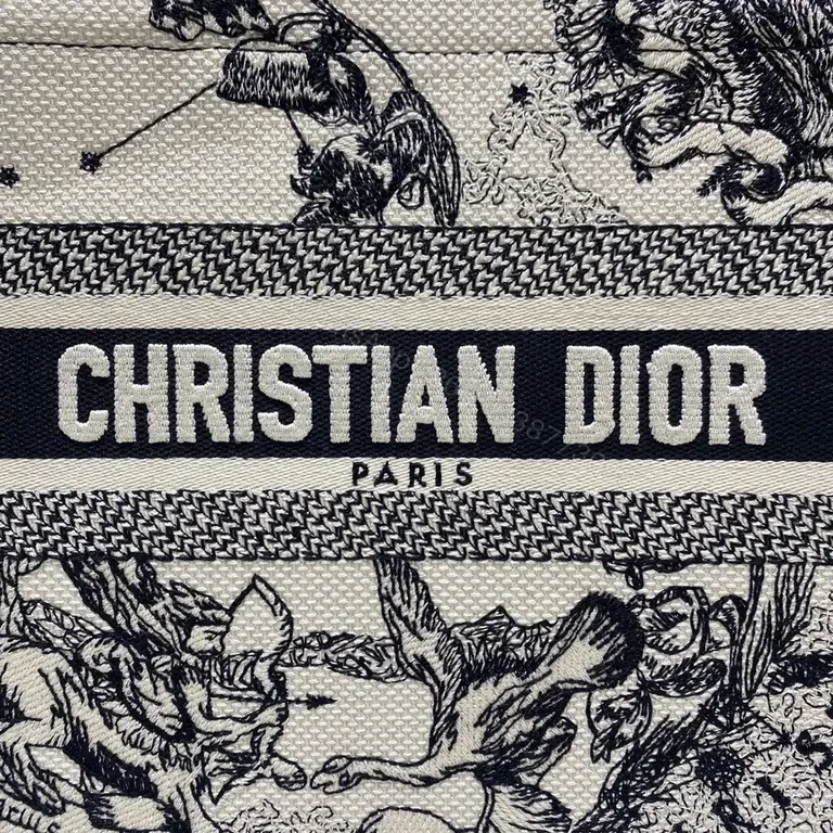View 8 of Statement Pattern Tote: Graphic Dior-Inspired Canvas Tote
