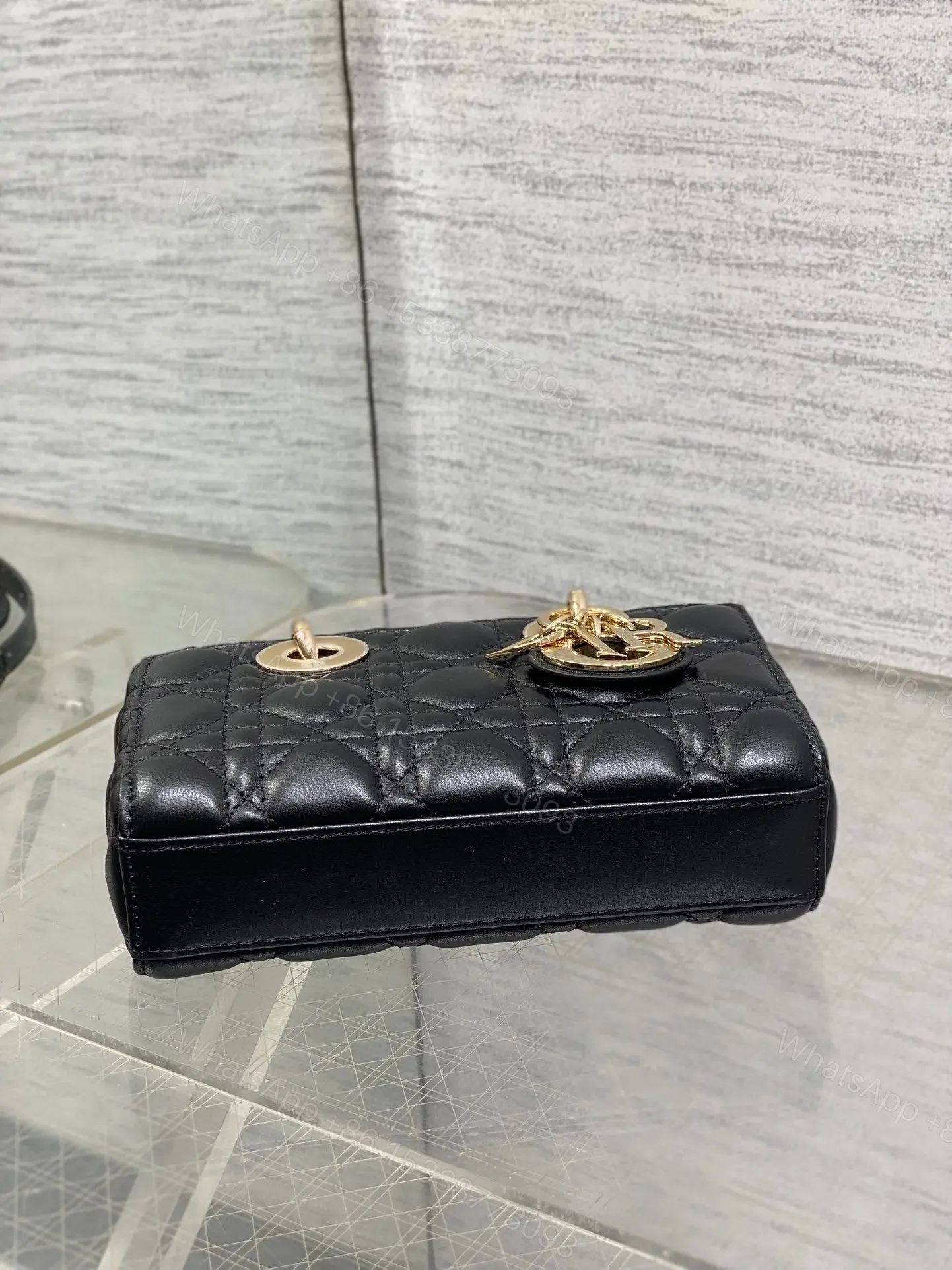 View 6 of DIOR 25S MICRO LADY D-JOY 19 IN BLACK GOLD HARDWARE