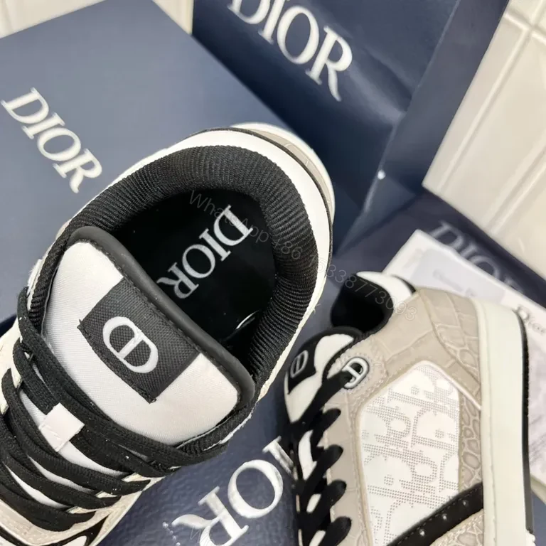 View 9 of Croc-Embossed Dior High-Top Sneakers: Luxury Texture, Street Presence