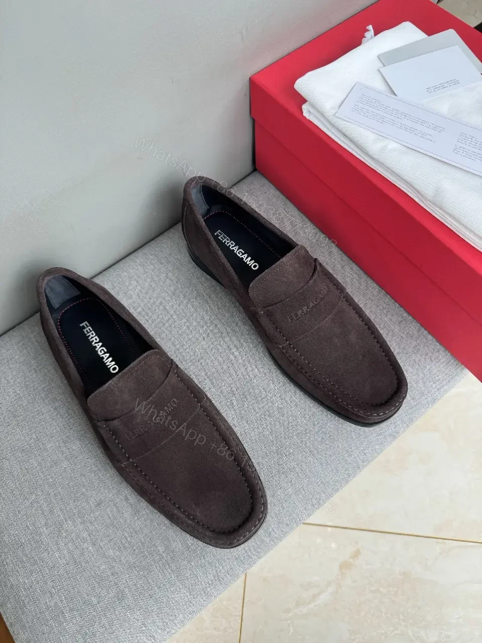 View 4 of Dark Chocolate Suede Driver Moccasins – Refined Luxury Style