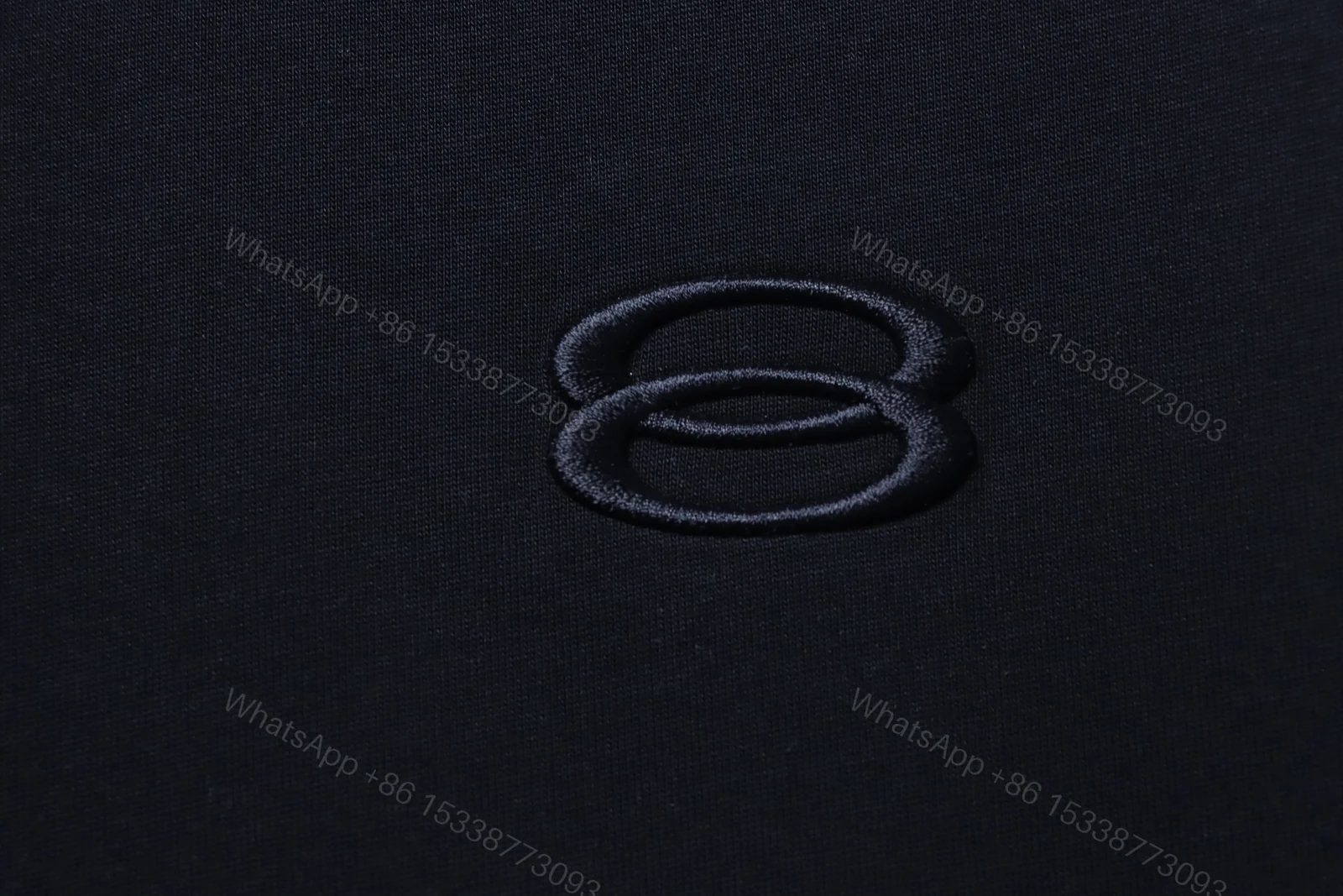 View 4 of Balenciaga Clothes Double Ring Appliqué Embroidered Short-Sleeve T-Shirt black