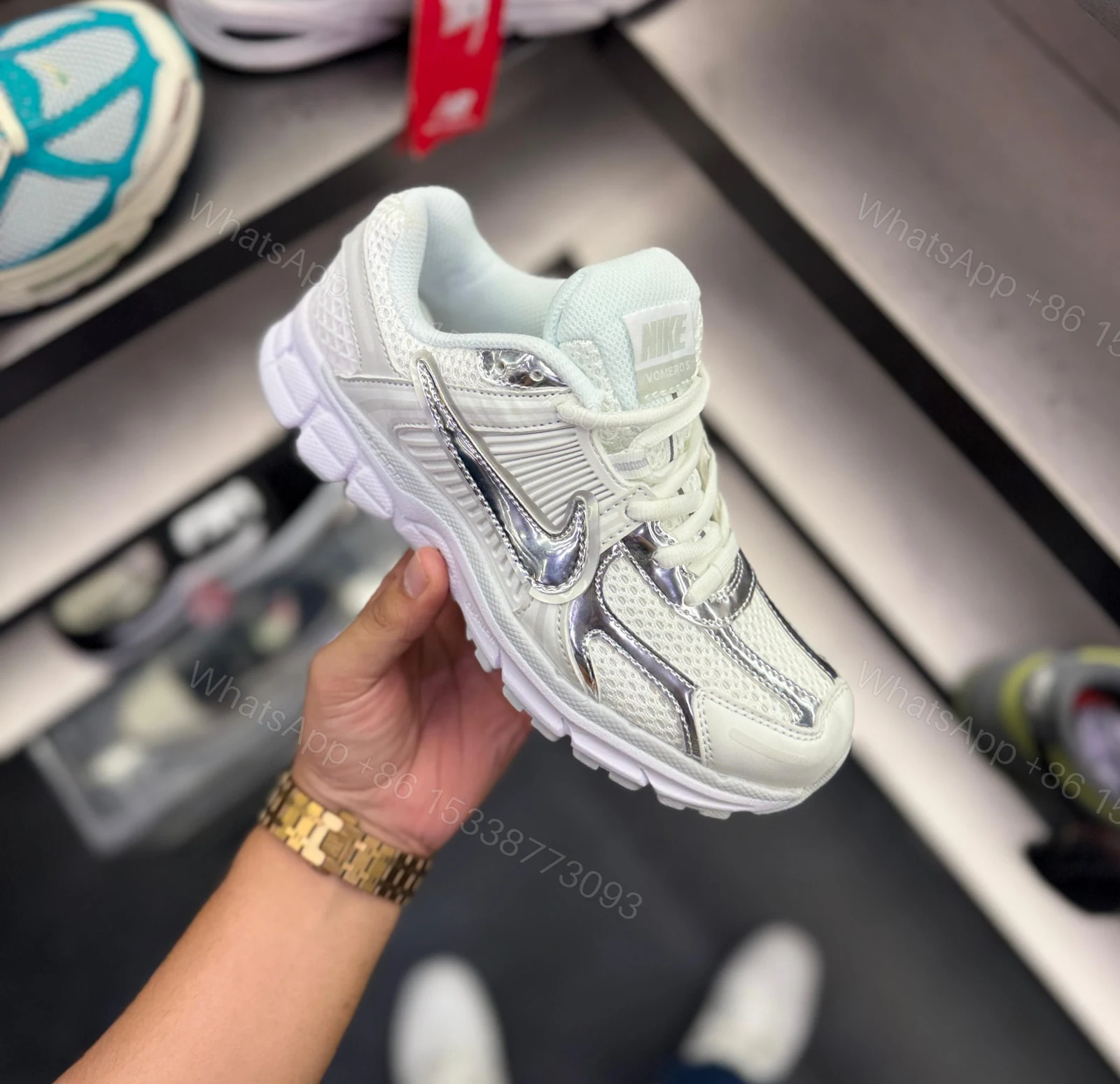 View 4 of FIRST COPY NIKE ZOOM VOMERO WHITE SILVER FOR GIRLS