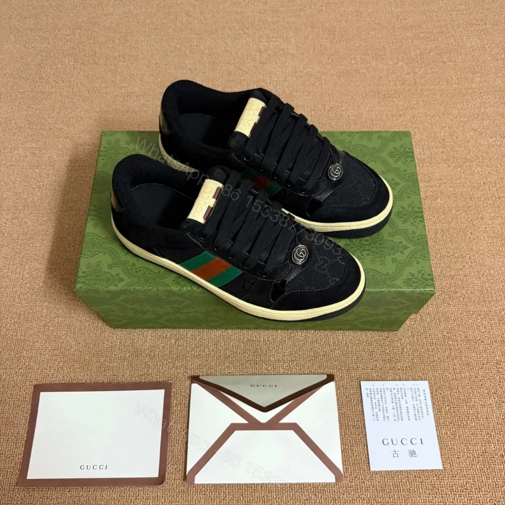View 4 of Gucci Women Screener Sneaker Black