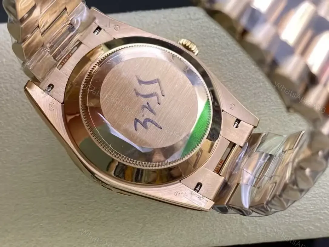 View 9 of Rolex Super Clone Day-Date Rose Gold President Strap 40mm